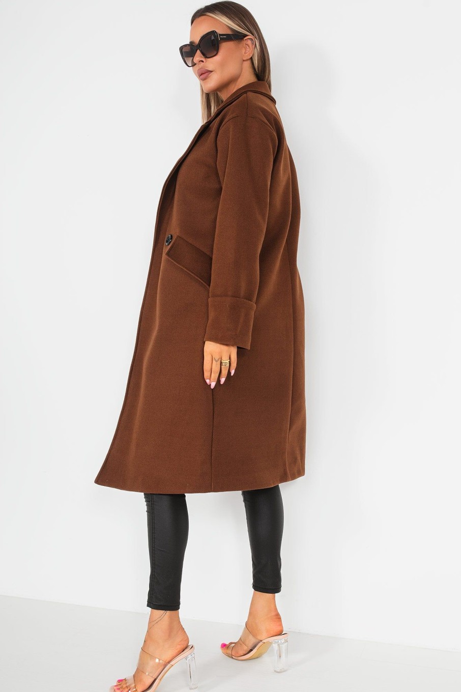 Clothing Willy Z | Mabelle Chocolate Longline Coat