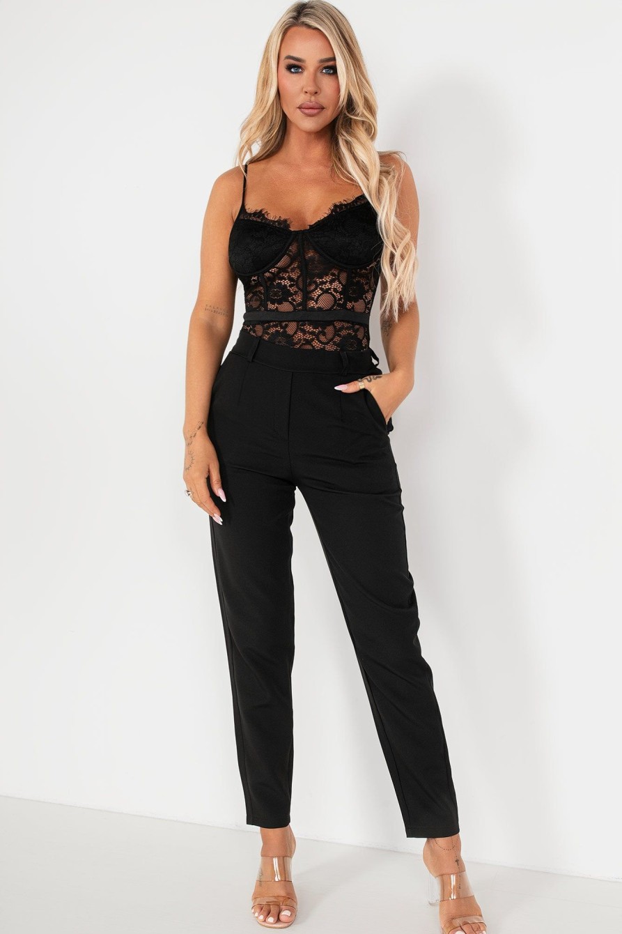 Clothing Madison Paris | Jenna Black Tailored Trousers