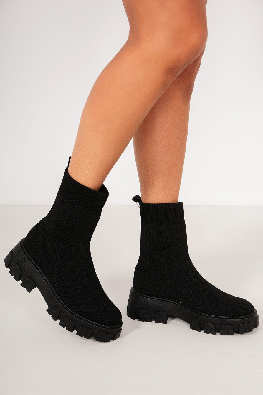 Clothing No Doubt | Hayden Black Sock Boots