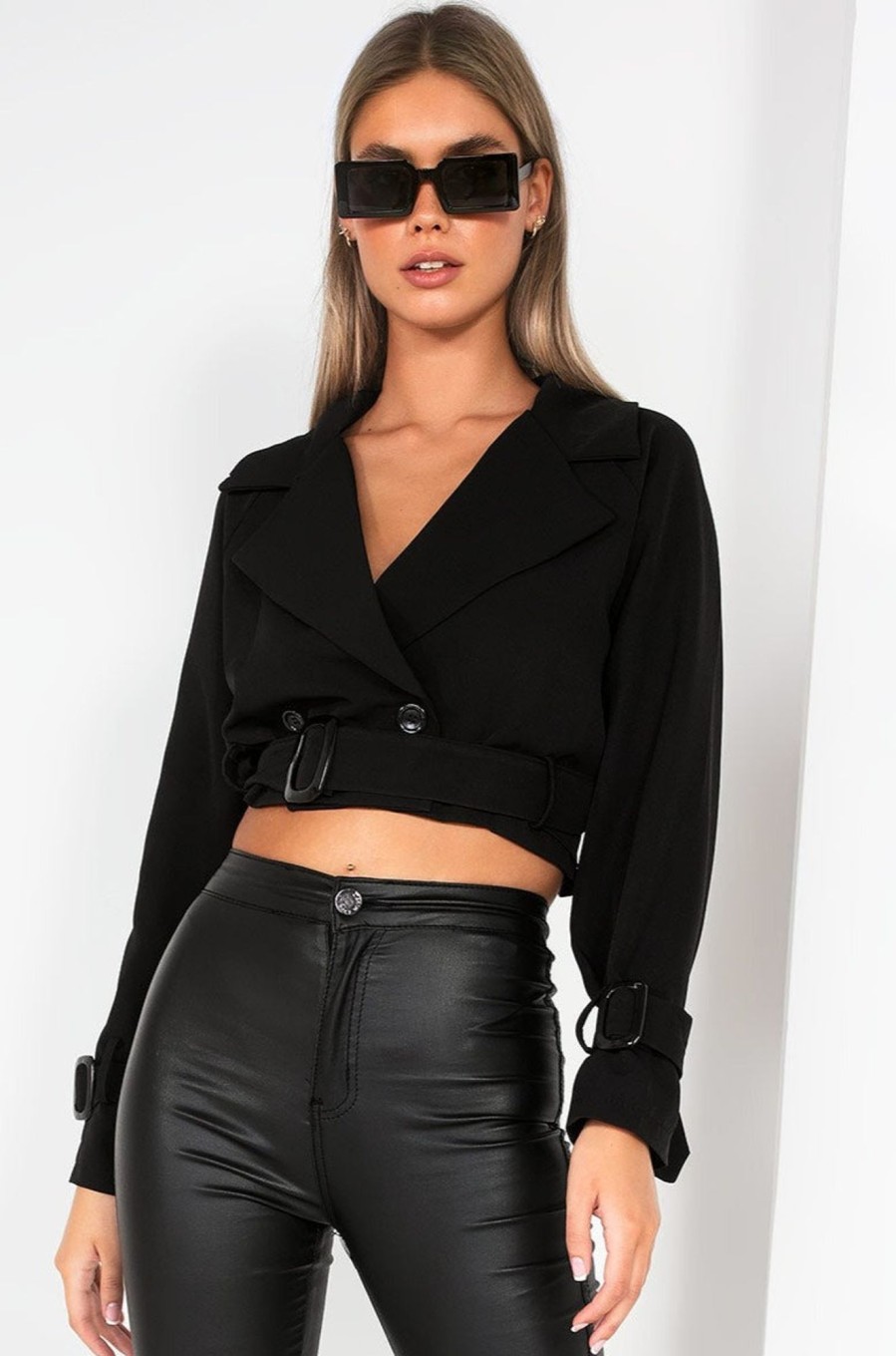 Clothing Willy Z | Claudelle Black Cropped Jacket