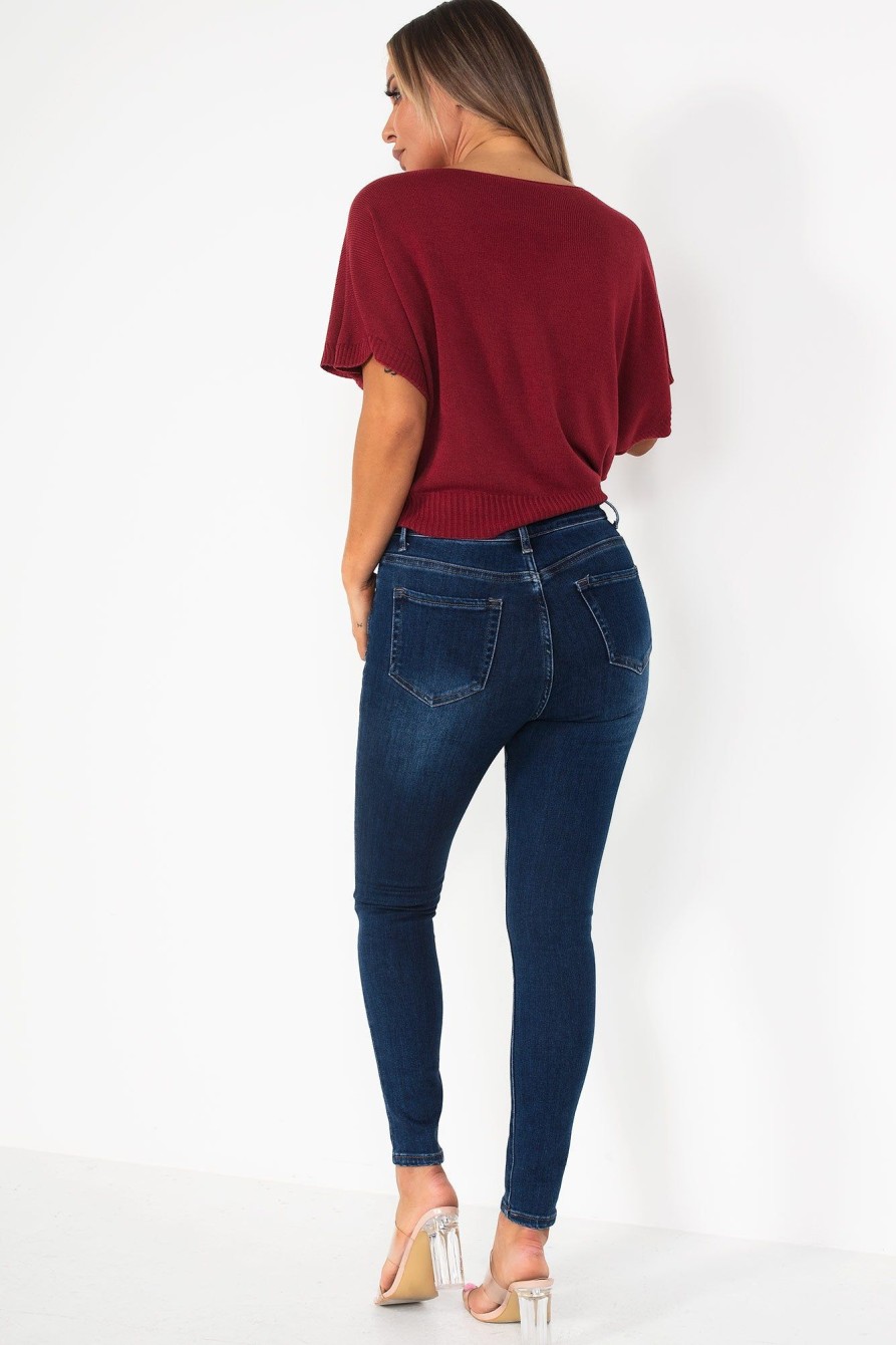 Clothing Zilene | Ester Dark Blue Skinny Jeans