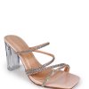 Clothing No Doubt | Vida Nude Diamante Mules