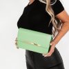 Clothing Koko | Amber Pale Green Clutch Bag