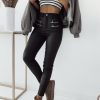 Clothing Zilene | Mae Black Wax High Waist Jeans